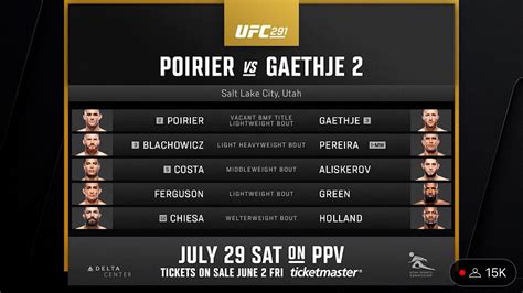 ufc 291 main card